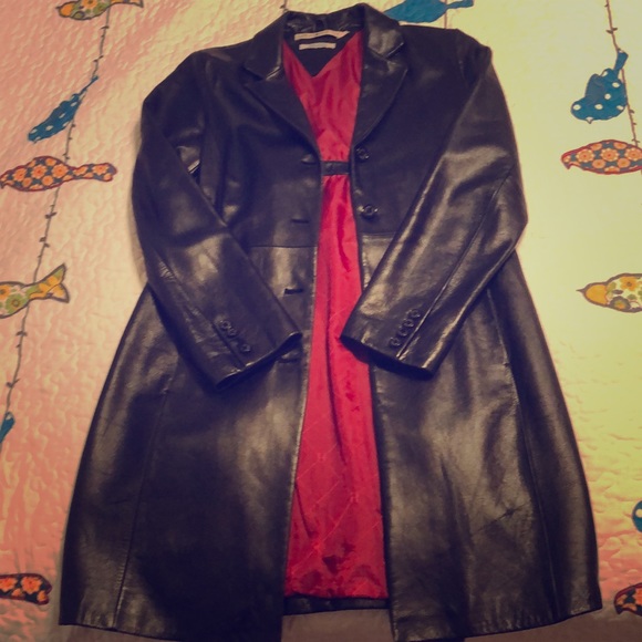 Tommy Hilfiger Jackets & Blazers - ⚡️SALE⚡️Vintage Tommy Hilfiger Leather Coat